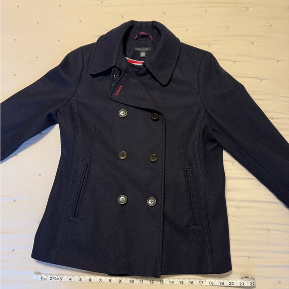 Tommy Hilfiger Women’s Dark Blue Pea Coat - Picture 3 of 9